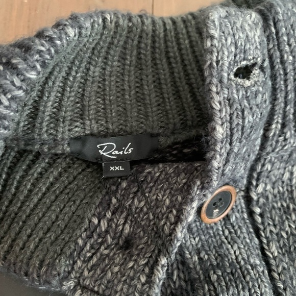 Rails Men Buckley smoke pullover Henley sweater NWT - Picture 6 of 10